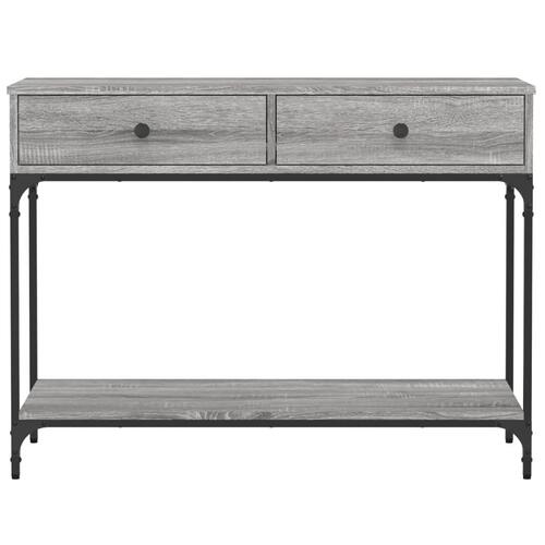 Konsolbord 100x34,5x75 cm konstrueret træ grå sonoma-eg