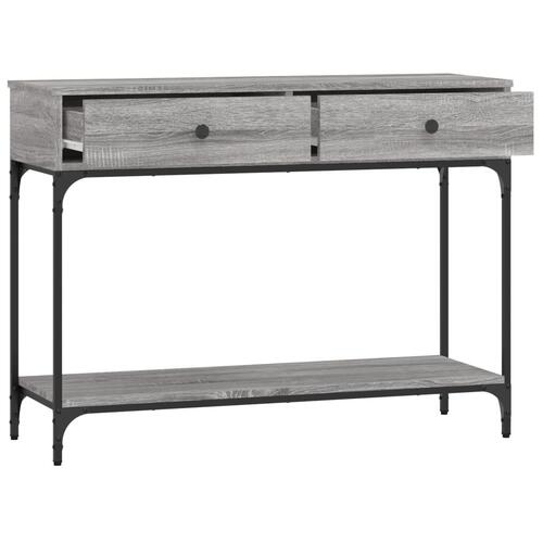Konsolbord 100x34,5x75 cm konstrueret træ grå sonoma-eg