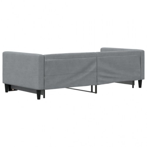 Daybed med udtræk 90 x 190 cm - lysegrå