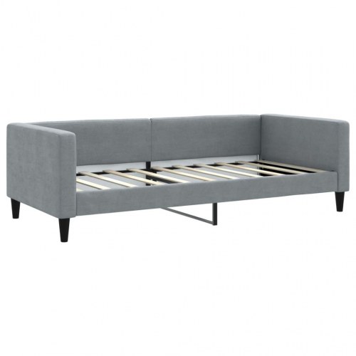 Daybed med udtræk 90 x 190 cm - lysegrå