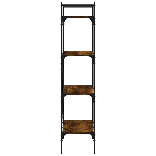 Bogreol med 4 hylder 56x31,5x138,5 cm konstrueret træ røget eg