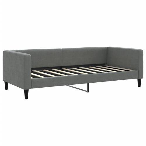 Daybed med udtræk 90x190 cm stof mørkegrå