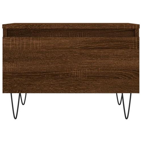 Sofaborde 2 stk. 50x46x35 cm konstrueret træ brun egetræsfarve