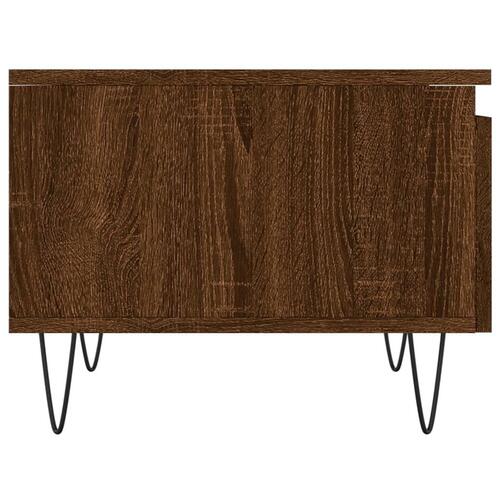 Sofaborde 2 stk. 50x46x35 cm konstrueret træ brun egetræsfarve