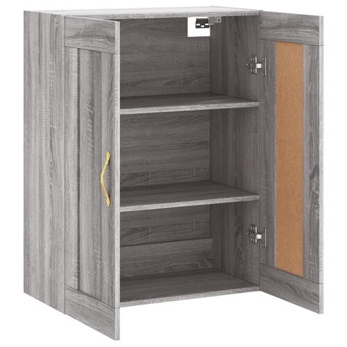 Vægskab 69,5x34x90 cm konstrueret træ grå sonoma-eg
