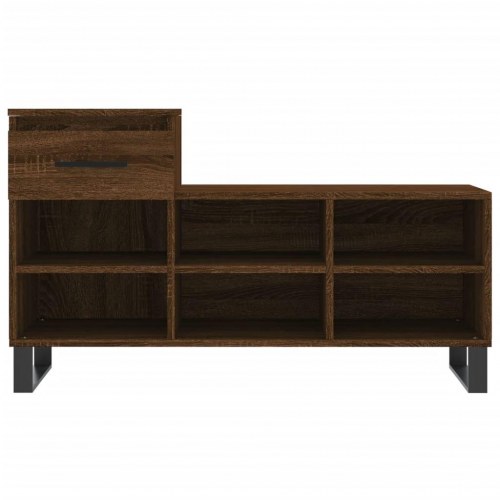Skoskab i konstrueret træ - brun egetræ, 102×36×60 cm