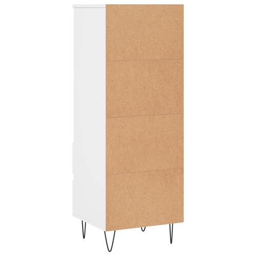 Højskab 40x36x110 cm konstrueret træ hvid