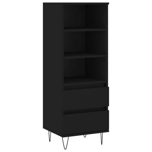 Højskab 40x36x110 cm konstrueret træ sort