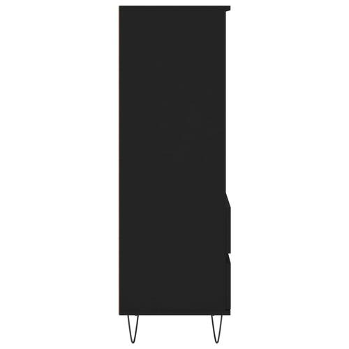 Højskab 40x36x110 cm konstrueret træ sort