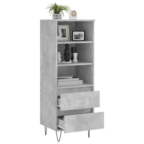 Skab 40x36x110 cm konstrueret træ betongrå