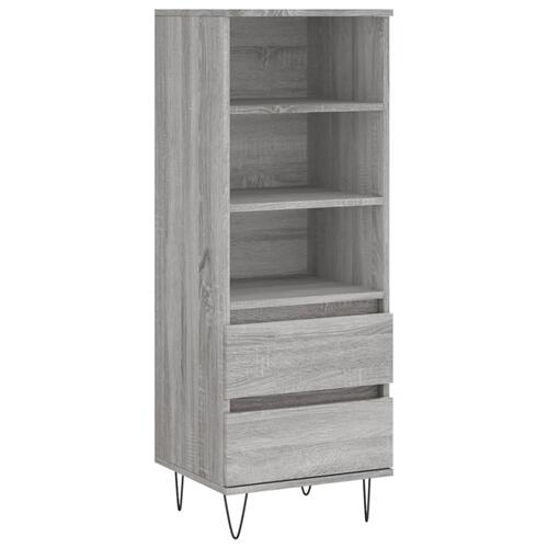 Skab 40x36x110 cm konstrueret træ Grå sonoma-eg