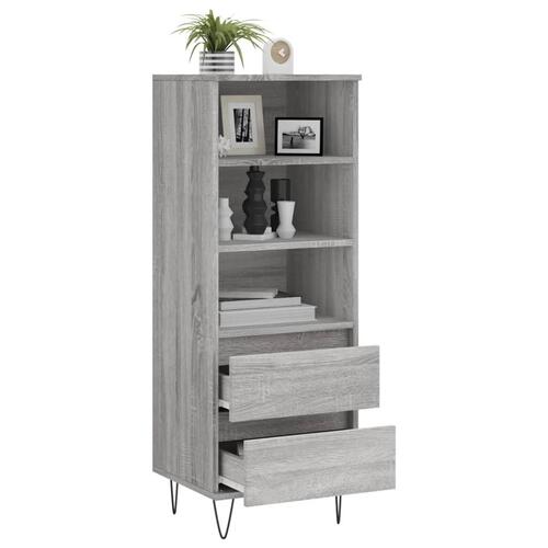 Skab 40x36x110 cm konstrueret træ Grå sonoma-eg
