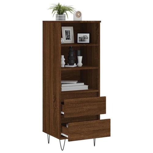 Skab 40x36x110 cm konstrueret træ brun egetræsfarve
