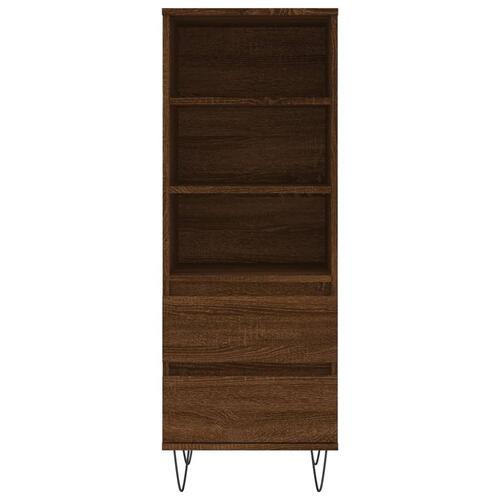 Skab 40x36x110 cm konstrueret træ brun egetræsfarve