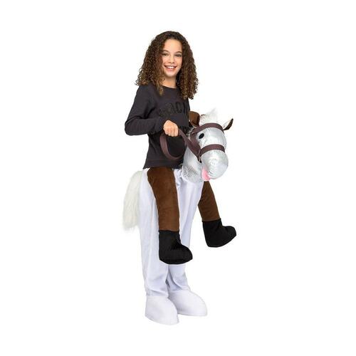 Kostume til børn Ride-On Onesize Hest Hvid