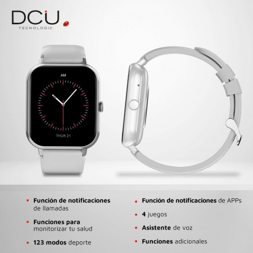 DCU Tecnologic CURVED GLASS PRO smartwatch 1,83" - grå