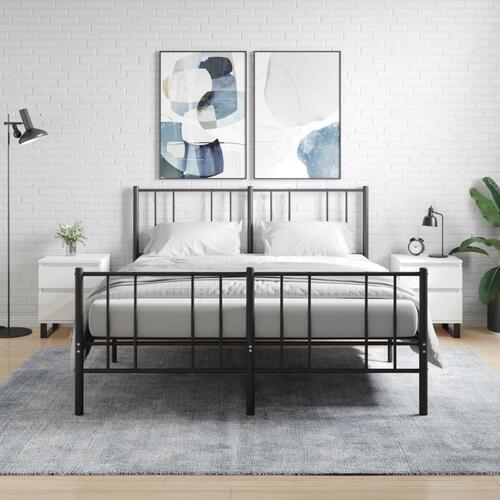 Sengeskabe 2 stk. 40x35x50 cm konstrueret træ hvid højglans