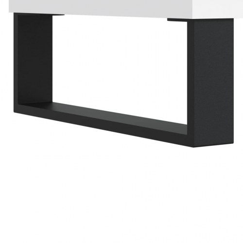 Sengebord 40 × 35 × 50 cm i hvidt konstrueret træ med metalben