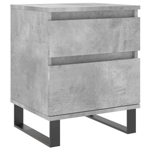 Sengebord 40x35x50 cm konstrueret træ betongrå