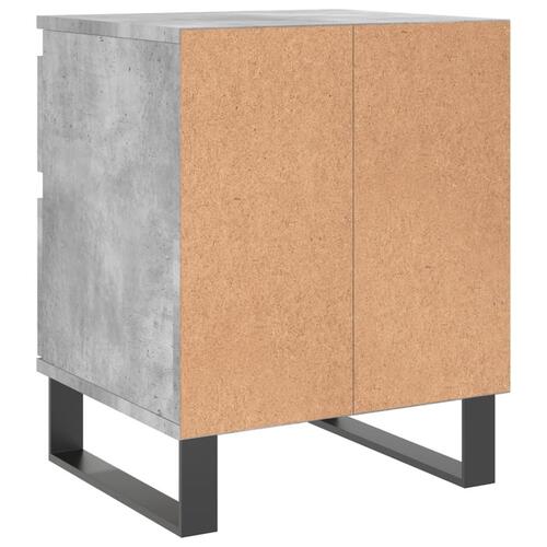 Sengeborde 2 stk. 40x35x50 cm konstrueret træ betongrå