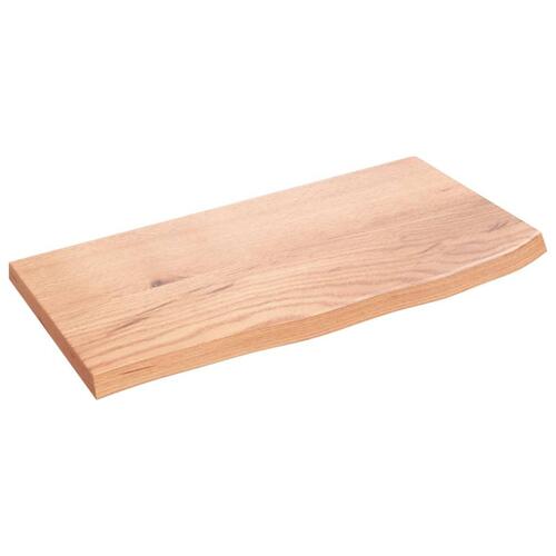 Bordplade til badeværelse 60x30x2 cm massivt træ lysebrun