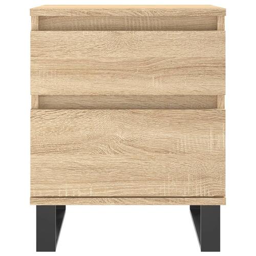 Sengeborde 2 stk. 40x35x50 cm konstrueret træ sonoma-eg