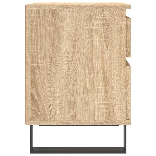 Sengeborde 2 stk. 40x35x50 cm konstrueret træ sonoma-eg