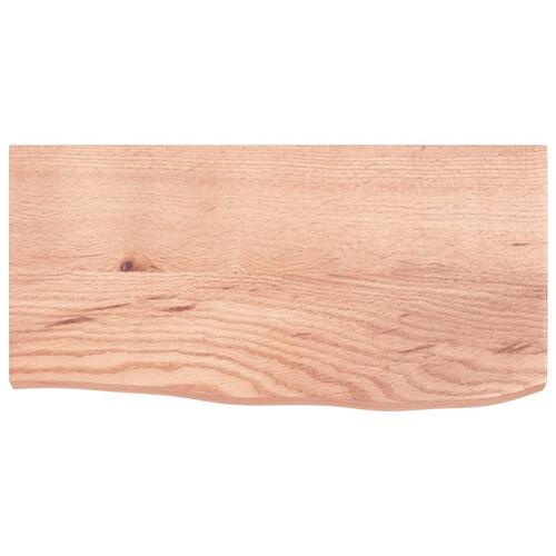 Bordplade til badeværelse 60x30x(2-4) cm massivt træ lysebrun