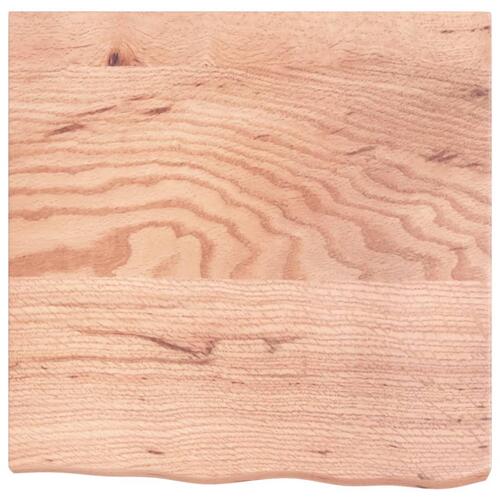 Bordplade til badeværelse 60x60x(2-6) cm massivt træ lysebrun