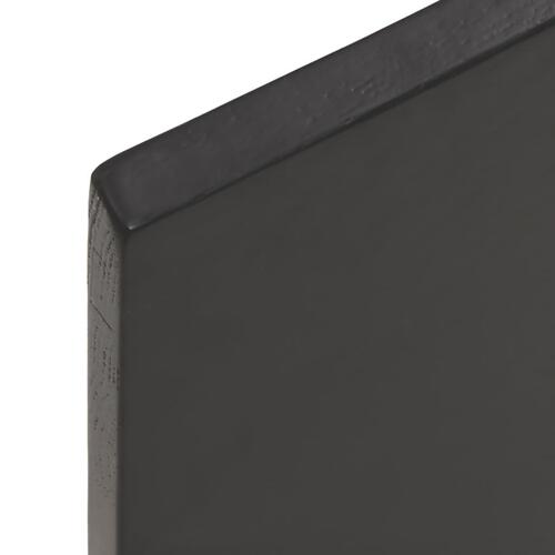 Bordplade til badeværelse 100x40x2 cm massivt træ mørkebrun