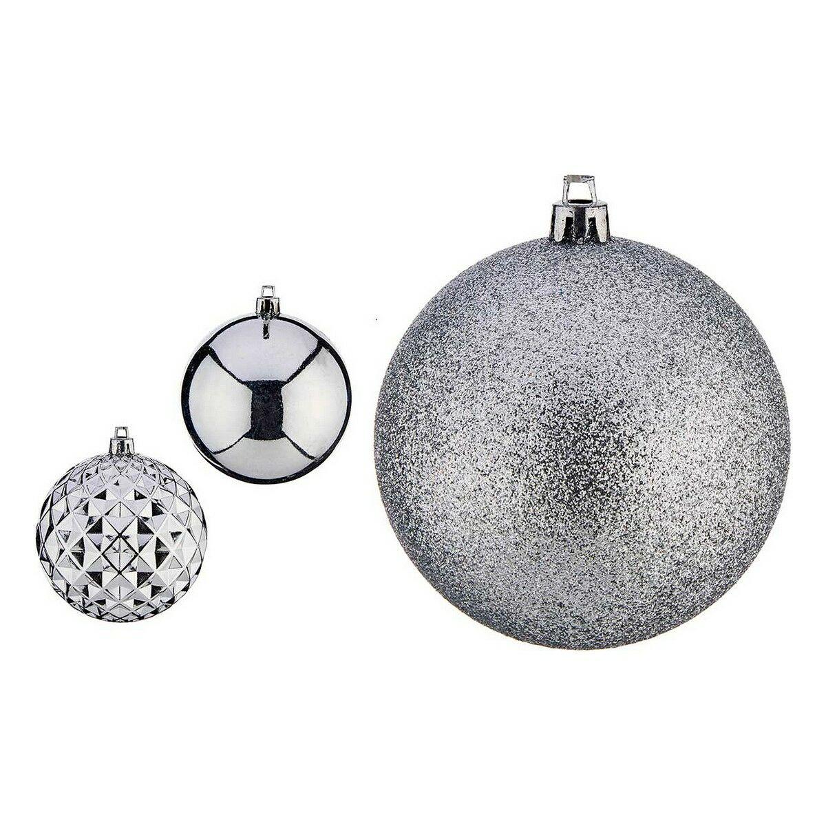 Julekugler sølv - Krist+ PVC Ø 8 cm (3 stk.) billede