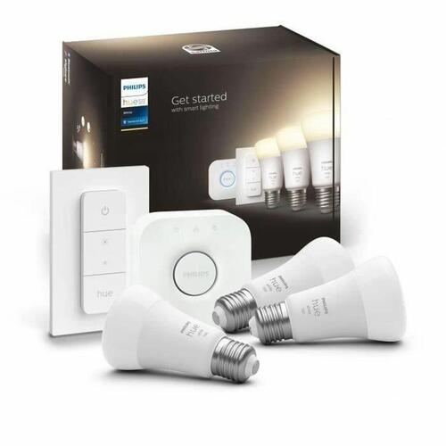 LED-lampe Philips Starter Kit E27 9,5 W Hvid F (3 enheder)