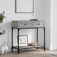 Konsolbord 75x34,5x75 cm konstrueret træ grå sonoma-eg