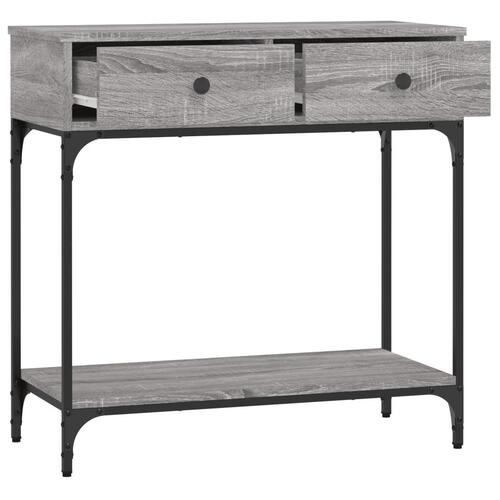 Konsolbord 75x34,5x75 cm konstrueret træ grå sonoma-eg