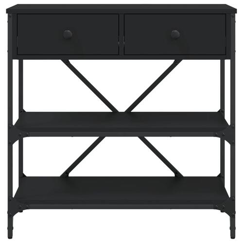 Konsolbord 75x34,5x75 cm konstrueret træ sort