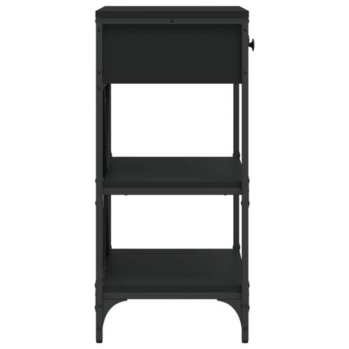 Konsolbord 75x34,5x75 cm konstrueret træ sort