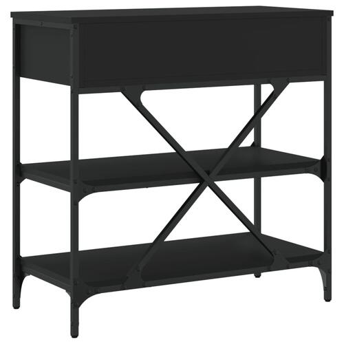 Konsolbord 75x34,5x75 cm konstrueret træ sort