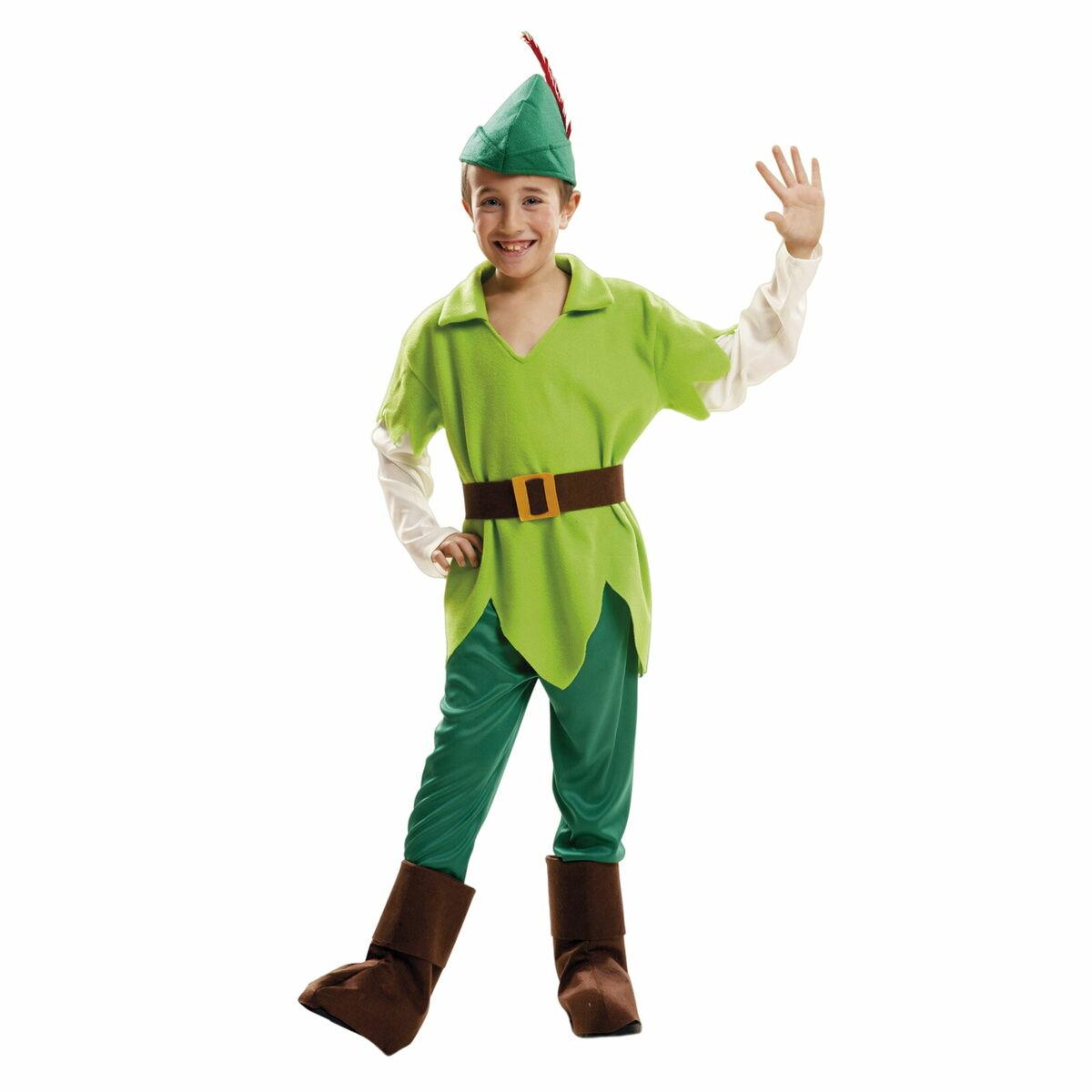 Kostume til børn Peter Pan Grøn (5 Dele) 10-12 år