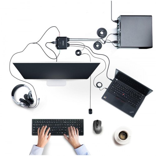 KVM-switch Startech HDMI/USB-C 4K - 1,8 m (C2-H46-UAC-CBL-KVM)