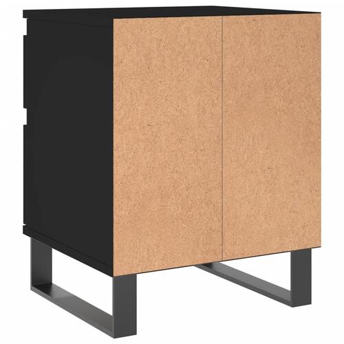 Sengebord 40x35x50 cm konstrueret træ sort