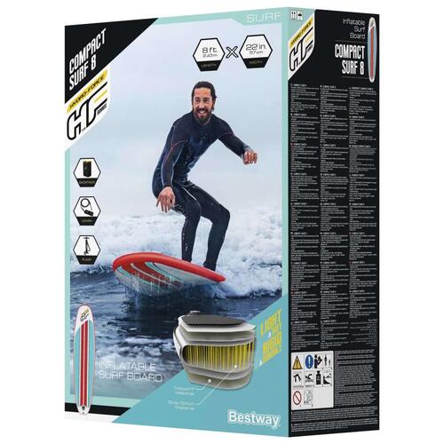 Hydro-Force oppusteligt paddleboard Compact Surf 8 243x57x7 cm