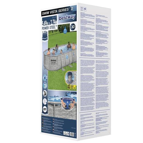 Bestway Power Steel Swim Vista Series swimmingpoolsæt 549x274x122 cm