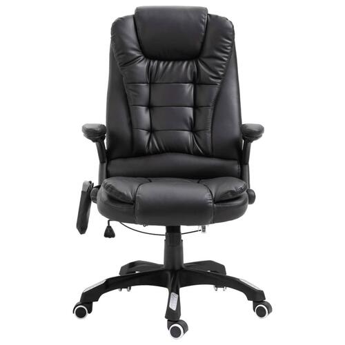 Kontorstol med massagefunktion polyester sort