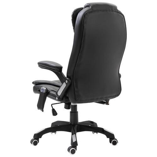 Kontorstol med massagefunktion polyester sort