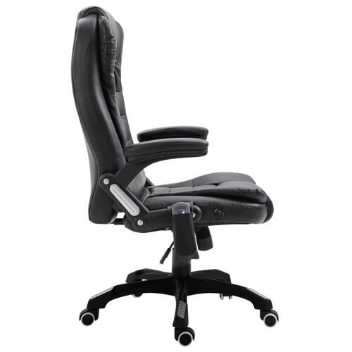 Kontorstol med massagefunktion polyester sort