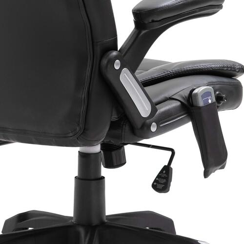 Kontorstol med massagefunktion polyester sort