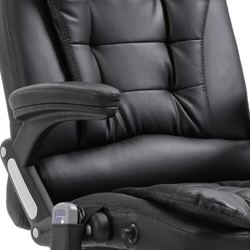Kontorstol med massagefunktion polyester sort