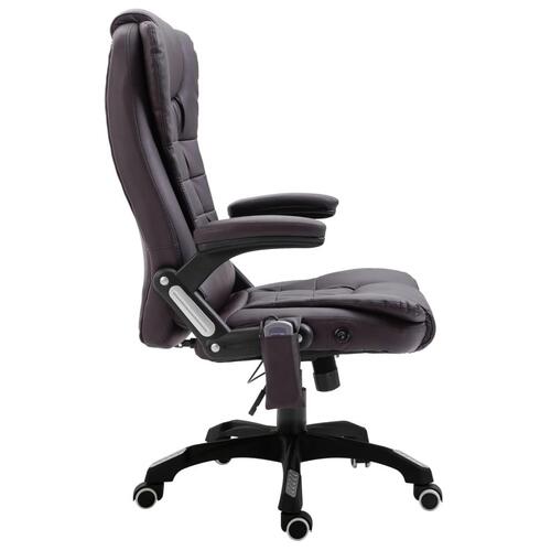 Kontorstol med massagefunktion polyester brun