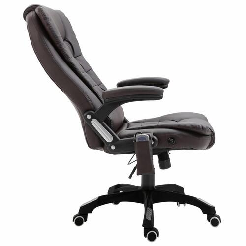 Kontorstol med massagefunktion polyester brun