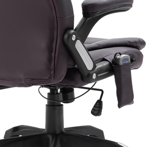 Kontorstol med massagefunktion polyester brun